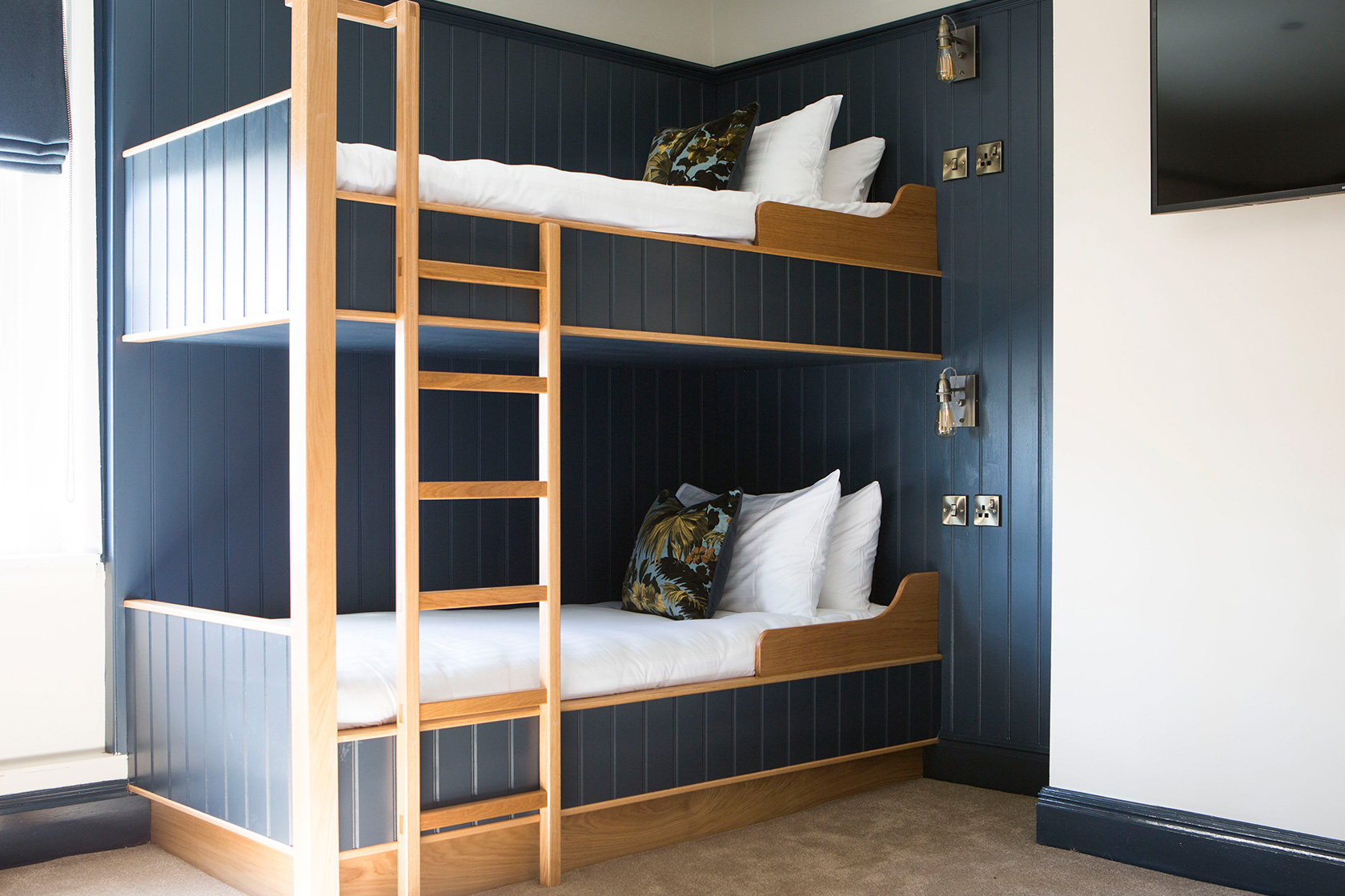 Our bunk beds are perfect for kids or just a group of friends looking for a great bedroom near Wrexham