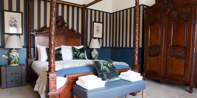 Our four poster doubles as our bridal suite for luxury wedding bedrooms close to Llangollen and Chester
